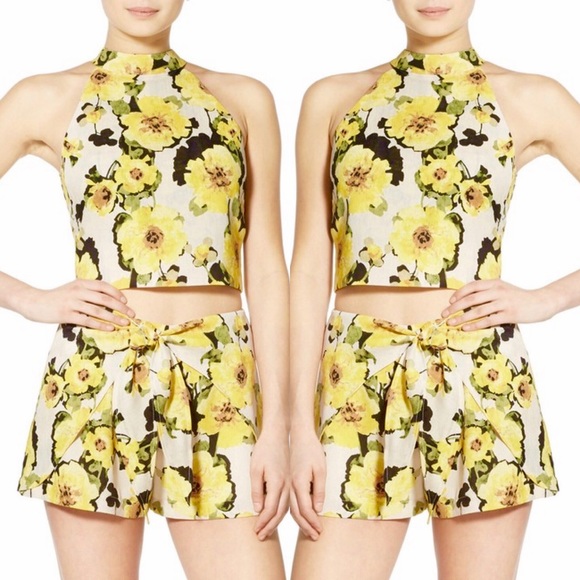 JOA Two Piece Floral Set, High Neck - Picture 2 of 4